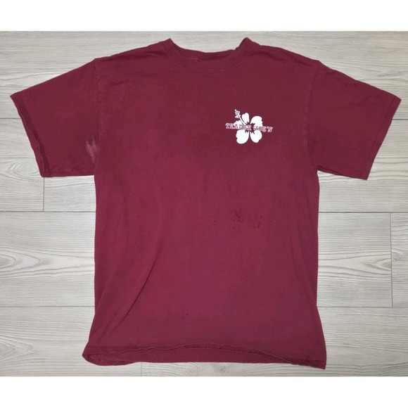 The Unbranded Brand Other - Trader Joes T Shirt Red Graphic Crew Short Sleeve Pullover Work Floral Medium